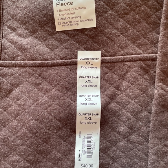 Men’s XXL Sonoma Quarter Snap Fleece - Picture 2 of 5